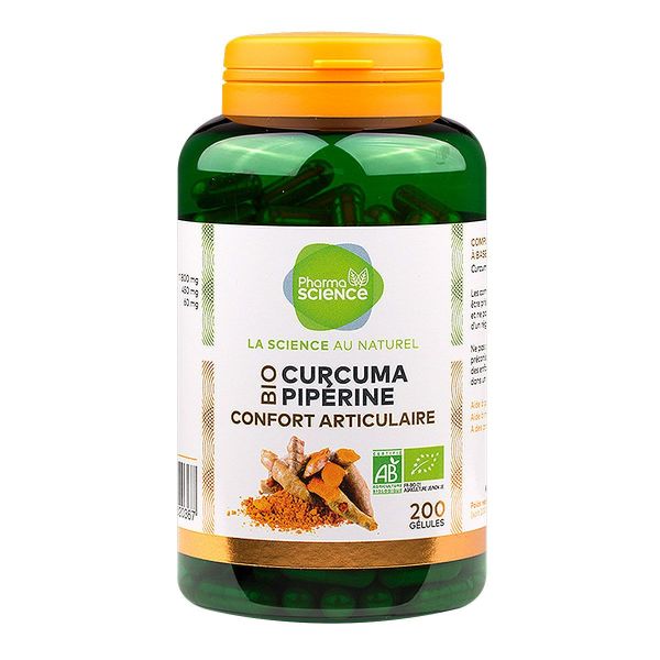 Curcurma pipérine bio 200 gélules