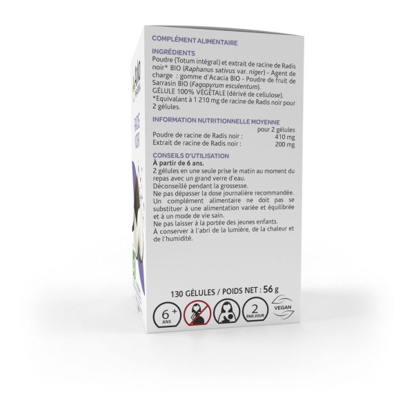Arkogélules radis noir bio 130 gélules