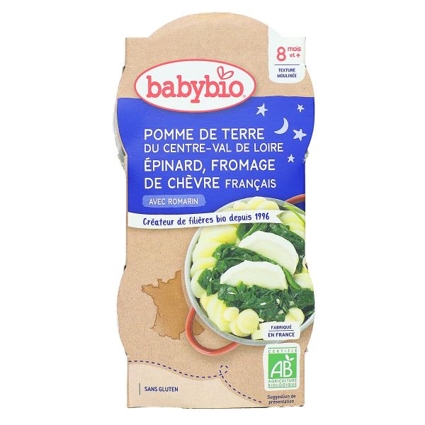 2 pots pomme de terre épinard chèvre 2x200g