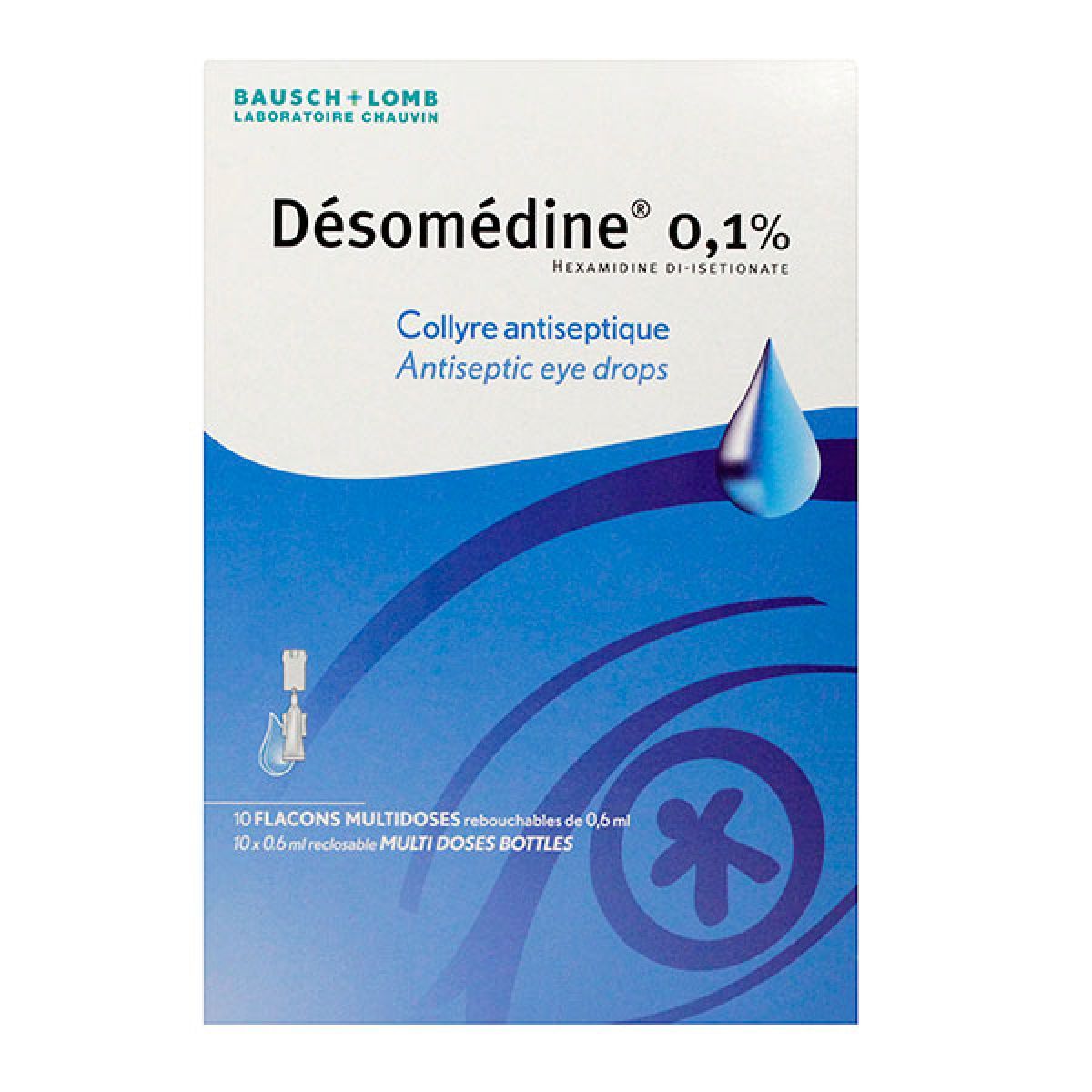 désomédine 0,1 collyre est un médicament préconisé dans les infections  bactériennes de l'œil