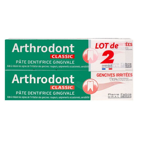 Arthrodont Classic dentifrice gencives irritées 2x75ml