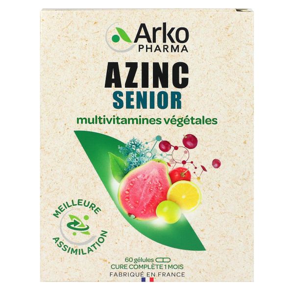 Azinc Senior multivitamines végétales 60 gélules