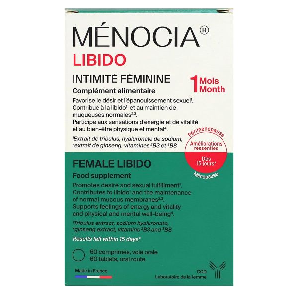 Menocia Libido intimité féminine 1 mois 60 comprimés