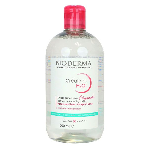 Créaline H2O eau micellaire sans parfum peau sensible 500ml