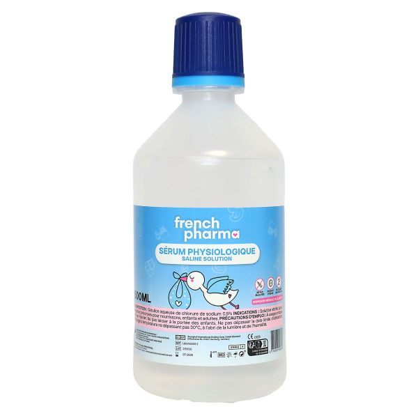 French Pharma serum physiologique solution saline 500ml