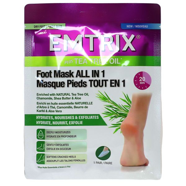 Emtrix Plus 1 paire masques pieds tout-en-un