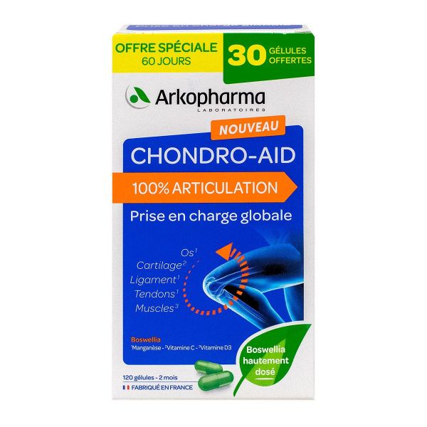 Chondro Aid 100% articulation prise en charge globale 120 gélules