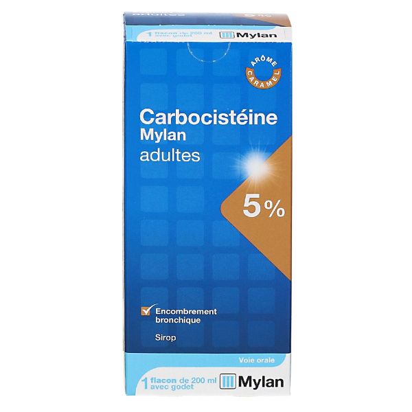 Carbocistéïne 5% sirop adulte 200ml