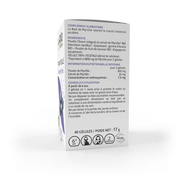 Arkogélules baie de myrtille 7,5mg anthocyanines 45 gélules