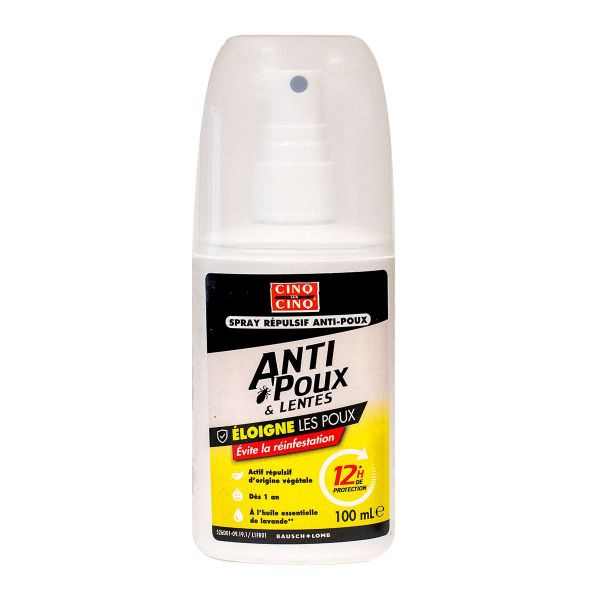 Spray répulsif anti-poux protection 12h 100ml