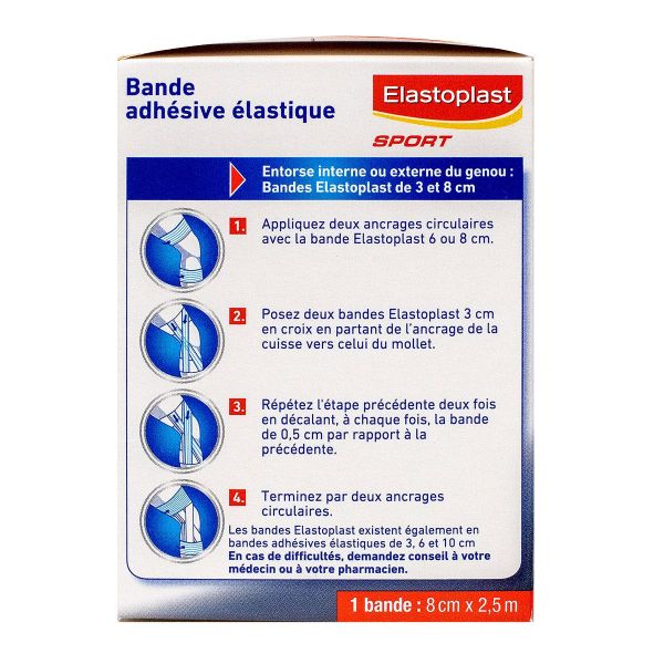 Bande adhésive élastique 8cm x 2,5m