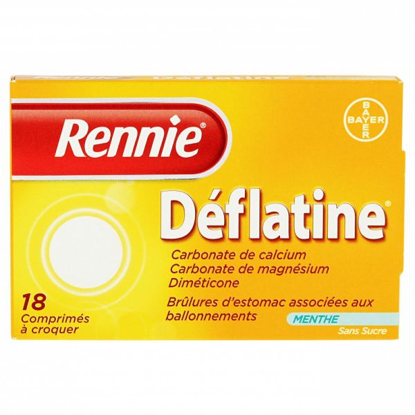Rennie Déflatine 18 comprimés