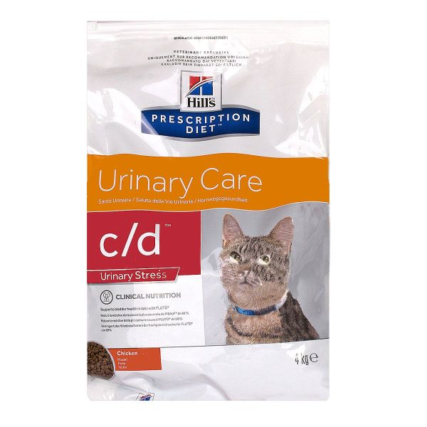 Les croquettes c/d urinary care urinary stress poulet sont un aliment diététique complet pour chats