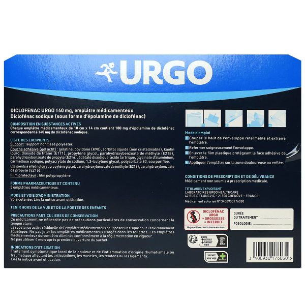 Diclofenac 140mg 5 emplâtres