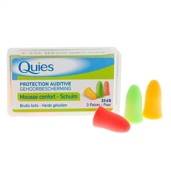 Protection auditive mousse 3x2 - fluo (rose,vert,orange)