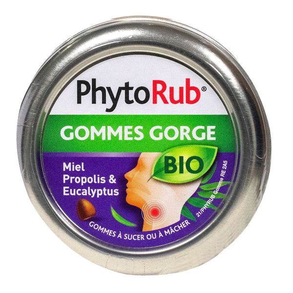 PhytoRub 21 gommes gorge miel propolis eucalyptus bio