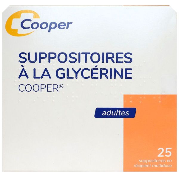 25 suppositoires glycérine en récipient multidose