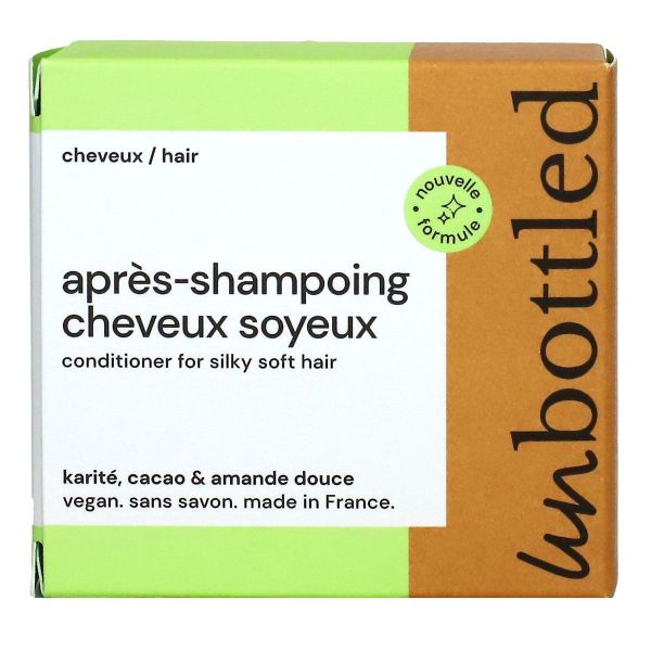 Après-shampoing cheveux soyeux vegan sans savon 50g