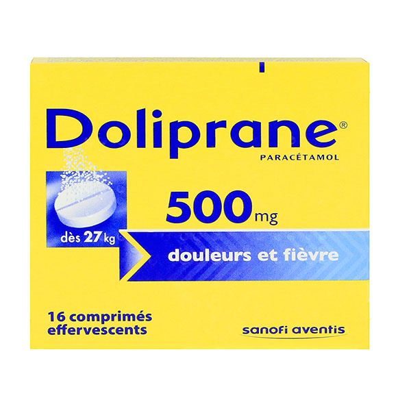 Doliprane 500mg 16 effervescents