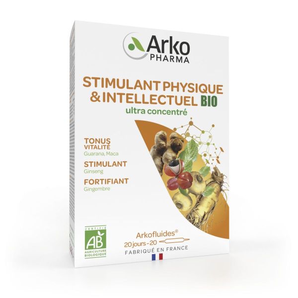 Arkofluides stimulant physique 20 ampoules