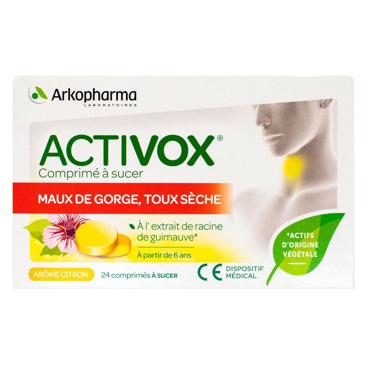 Activox Maux de gorge Toux sèche 24cpr Citron Akopharma - Nez & Gorge