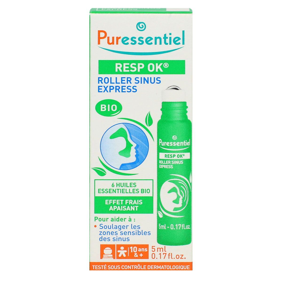 Puressentiel Respiratoire Roller Sinus Express 6 ml débouche votre nez  rapidement.