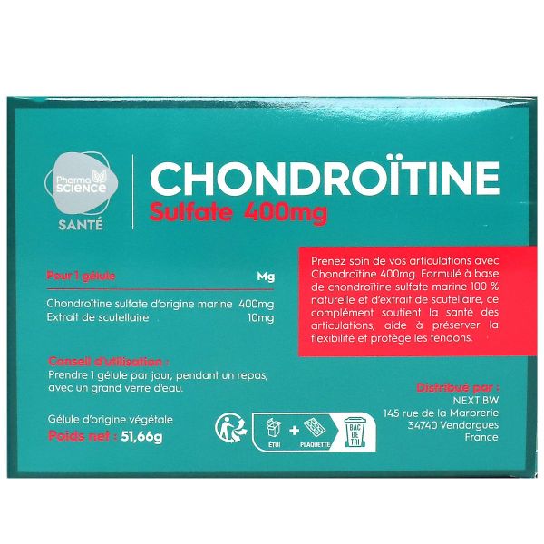 Chondroitine sulfate 400mg 90 gelules