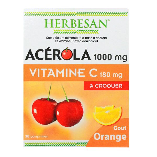 Acérola 1000 orange 30 comprimés
