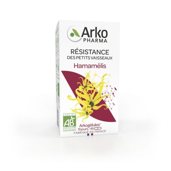 Arkogélules hamamélis bio 870mg feuille 45 gélules