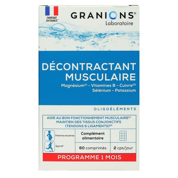 Décontractant musculaire 60 comprimés