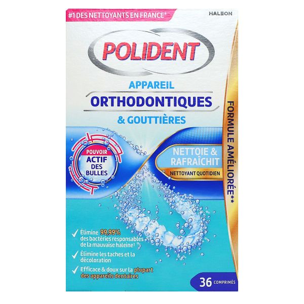 Nettoyant appareil orthondontique et gouttieres 36 comprimés