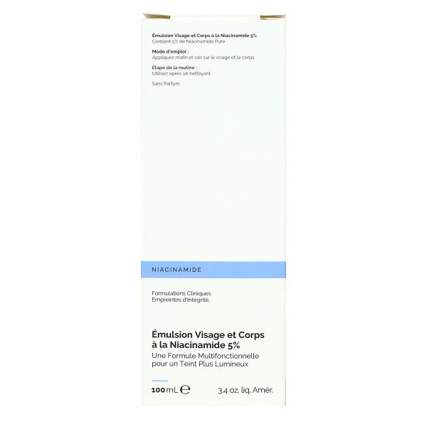 Emulsion visage et corps à la Niacinamide 5% 100ml