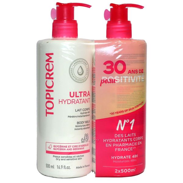 Ultra hydratant lait corps 2x500ml