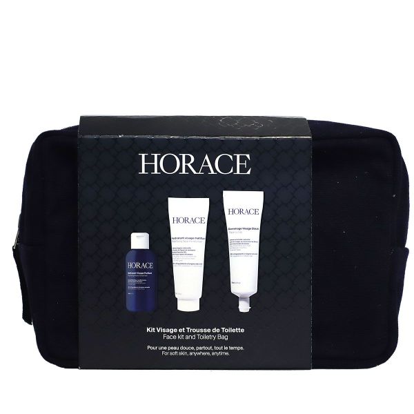 Trousse kit visage nettoyant purifiant 80ml + hydratant 75ml + gommage 75ml