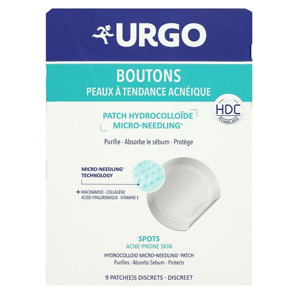9 patchs hydrocolloide micro-Needling boutons