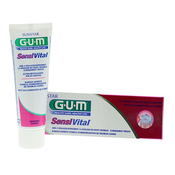 gum dentifrice sensivital dents sensibles 75 ml soulage rapidement des sensations de chaud/froid