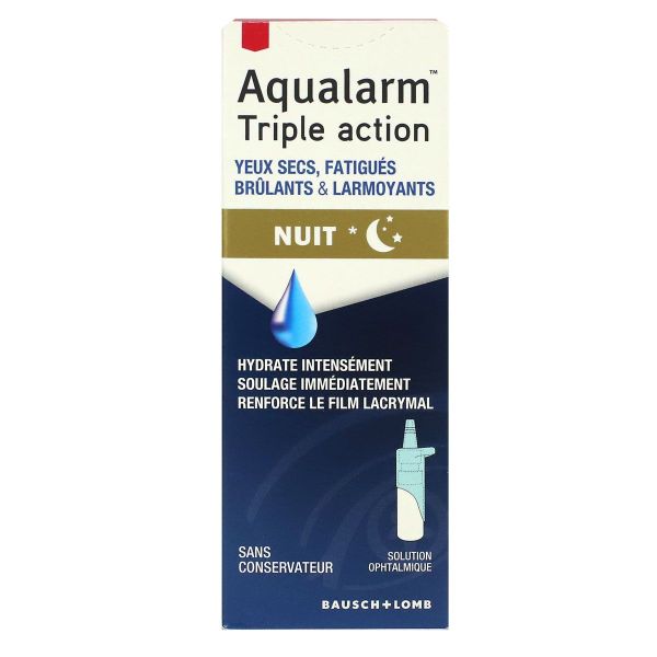 Aqualarm Triple action nuit yeux secs 10ml