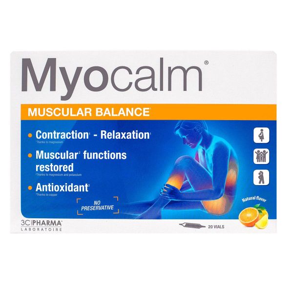 Myocalm équilibre musculaire 20 ampoules