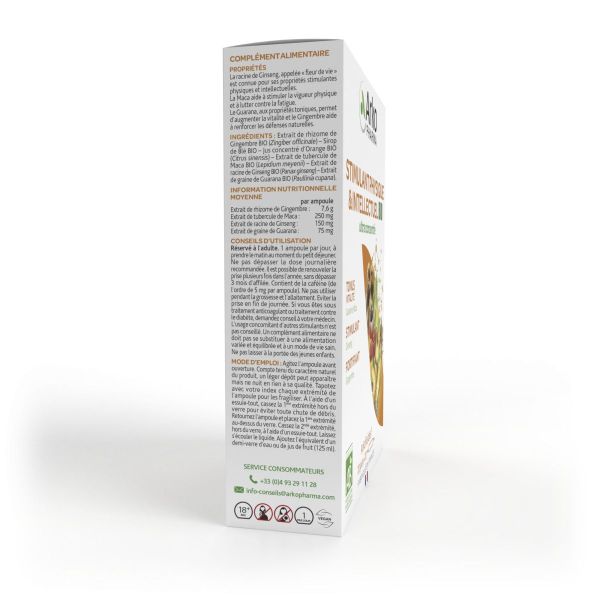 Arkofluides stimulant physique 20 ampoules