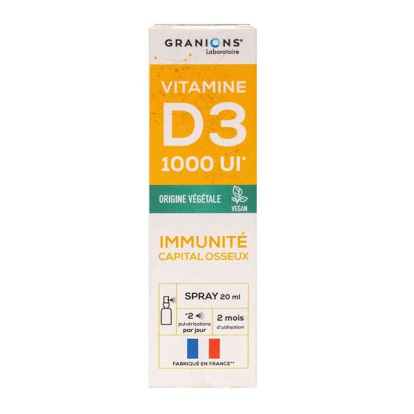 Vitamine D3 1000UI capital osseux 20ml