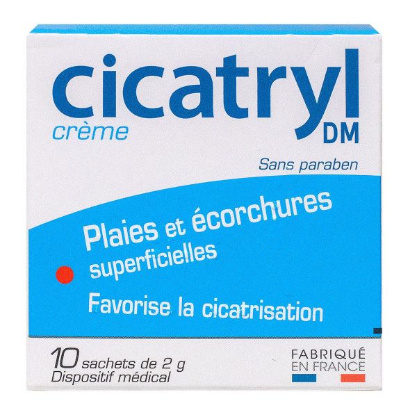 Cicatryl DM crème plaies écorchures 10 sachets