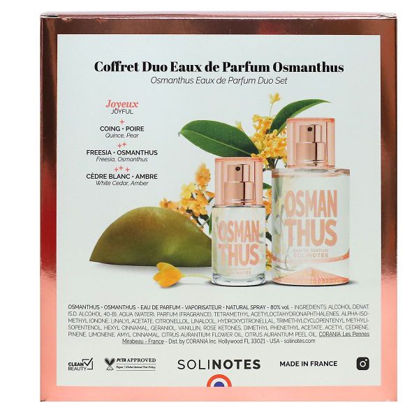 Coffret Noël eau de parfum Osmanthus 50ml + 15ml offert