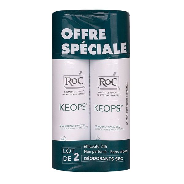 Keops déodorant spray sec 2x150ml