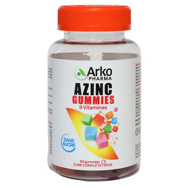 Azinc Multivitamines sans sucre 60 gummies