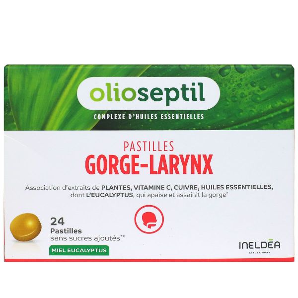 24 pastilles gorge larynx miel plantes