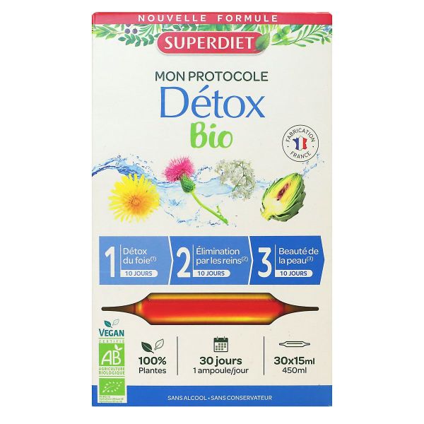 Protocole bio Detox 30 ampoules