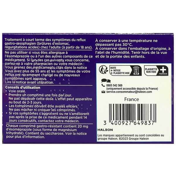 Nexium control ésoméprazole 20mg
