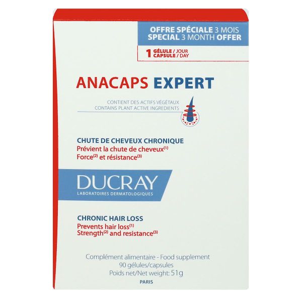 Anacaps Expert chute cheveux chronique 90 gélules