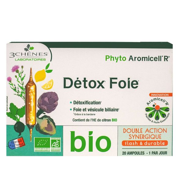 Détox Foie bio double action synergique 20 ampoules
