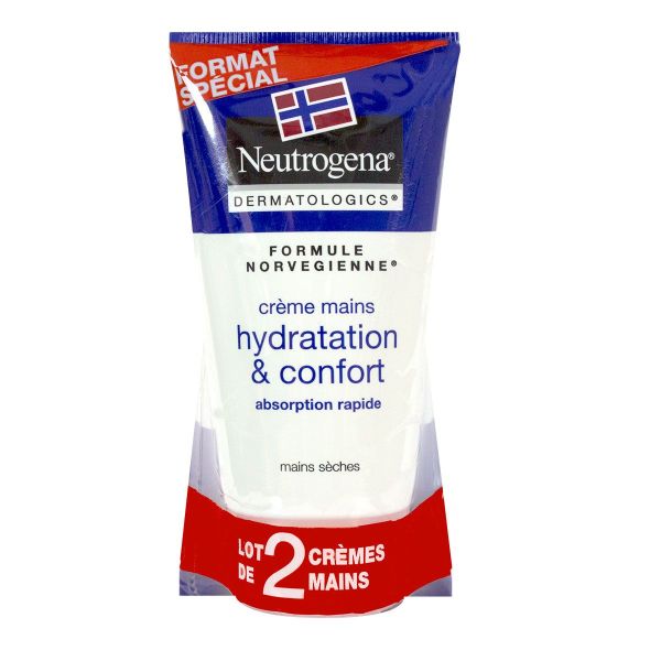 Crème mains hydratation & confort 2x75ml